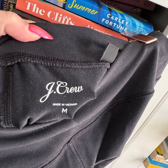 J. Crew Black stretch yoga Active Leggings pants full length workout - Picture 2 of 3